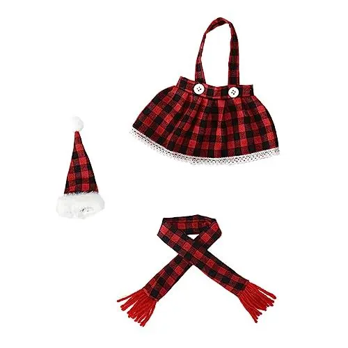Produktbild: PRETYZOOM Flaschenkleid Weihnachtsweindekor Mütze Und Schalrock-set Für Feiertagsfeiern