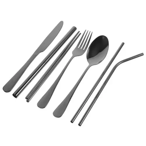 Produktbild: PRETYZOOM 1 Satz Westliches Besteckset Suppenkelle Silberbesteck Servierbesteck Tortenheber Partygeschirr Löffel Aus Metall Essgeschirr Heimbesteck Hochzeit Rostfreier Stahl Bankett Steak