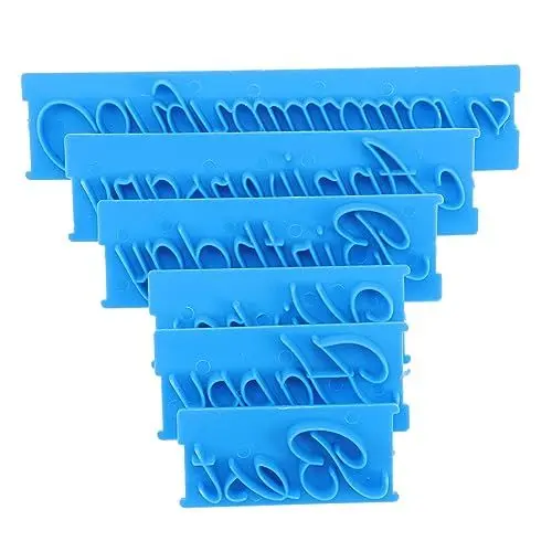 Produktbild: PRETYZOOM 1 Satz Wortkunststempel Zuckerguss-präger Buchstabenformen Für Schokolade Kekse Mit Schokoladenüberzug Buchstabendekor Prägestempel 6-teiliges Set Kuchen Plastik