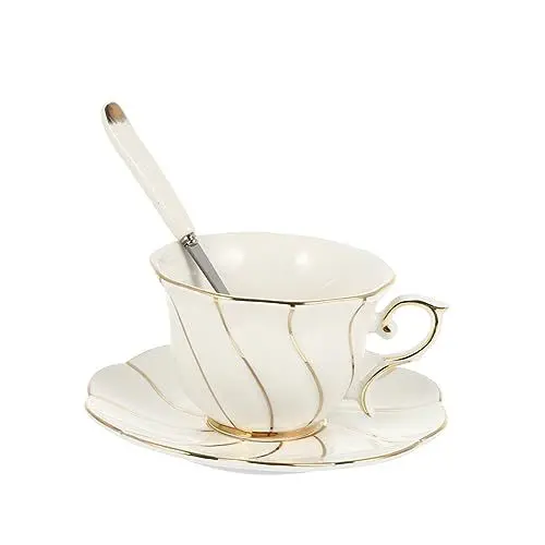 Produktbild: PRETYZOOM 1 Set Kaffeetasse Und Untertasse Teetassen Aus Knochenporzellan Demitasse-Tassen Königliche Teetassen Kaffeetassen Und Untertasse Im Europäischen Stil Kaffeetasse Mit