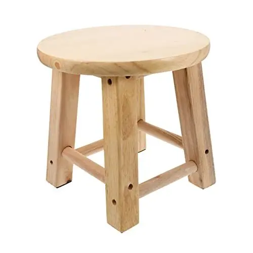 Produktbild: PRETYZOOM Enstool Runder Hocker Kleiner Niedriger Hocker Fürs Badezimmer - Fußhocker Kinderhocker en Einfacher Toilettenhocker
