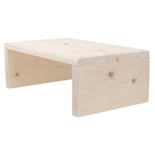 Produktbild: PRETYZOOM Kinderhocker Aus Holz Anhebbarer Fußhocker Für Badezimmer Hohe Basis Toilettenhocker – Fußpolster
