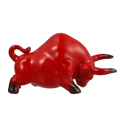 Produktbild: PRETYZOOM 1stk Bull Tee Haustier Stierkampf-basteldekoration Teetablett Haustier Ochse Chinesisches Sternzeichen Stier Zisha Teezeremonie Dekoration Desktop-Spielzeug Kung-fu-Tee Rot Keramik