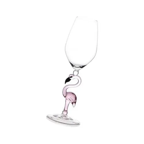 Produktbild: PRETYZOOM 1stk Flamingo Weinglas Getränk Wasserbecher Espresso Martini Kreative Brille Getränke Weingläser Mit Weihnachtsbaumstiel Klare Gläser Martini-gläser Bier Weißwein Weinbehälter Rosa