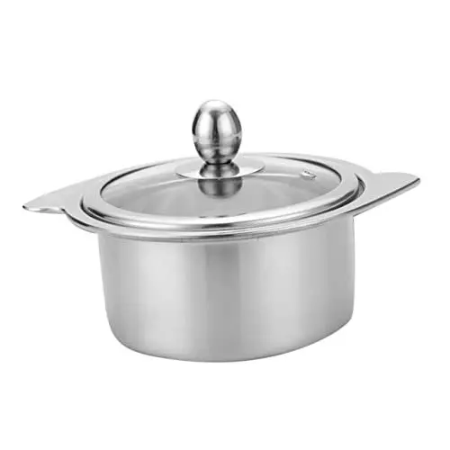 Produktbild: PRETYZOOM -hot Pot Für Induktionsherd Mit Deckel Topf Aus Stahl Kompatibel Mit Wok Und Schmortopf Silber