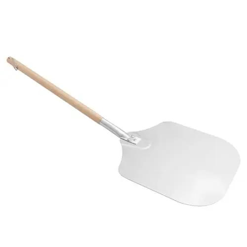 Produktbild: PRETYZOOM Holz Pizza Schaufel Mit Griff Pizzaspatel Aus Hochwertigem Aluminium Pizza Paddel Für Ofen Zum Herausnehmen Von Oder Kuchenblechen Für Backen Und Kochen