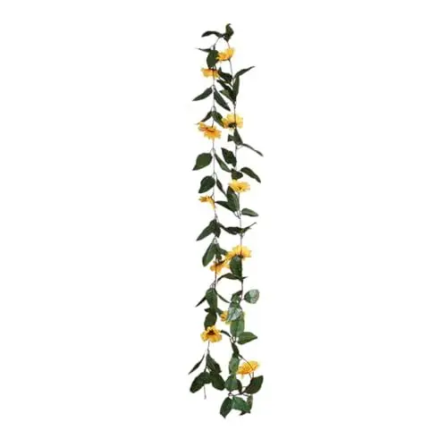 Produktbild: PRETYZOOM Realistische Simulation Sonnenblumenpflanze Rattan Pflegeleichte Künstliche Reben für Hochzeit