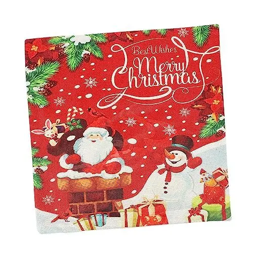 Produktbild: PRETYZOOM Sofakissen Weihnachtskissen Xmas Kissen Mit Kissenkern Leinenkissen Weihnachtsdeko Elemente