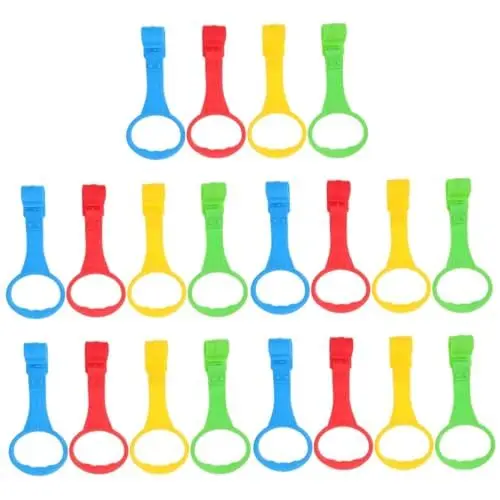 Produktbild: PRETYZOOM 20 Stk -Laufstall mit Zugring Laufgitter-Zugring Klimmzugstange Klimmzugringe für den Laufstall stehhilfe -Stehhilfe Babybett Ring Kinderbettzubehör Plastik