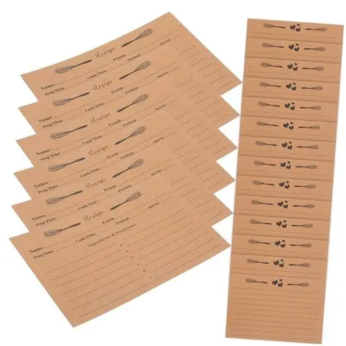 Produktbild: PRETYZOOM 20st Rezeptkarte Rezept Dose Diät Rezeptboxen Kraftkarten Rezept-notizkarten Lebensmittelkarten Für Zu Hause Kochkarten Rezeptgutscheine Küchenutensilien Kraftpapier Schmücken Leer
