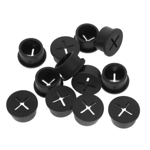 Produktbild: PRETYZOOM 20stücke Gummidurchführungen Für Kabel Schwarz Flexible Kabeldurchführungen Für Schreibtisch Möbel-kabel-organizer Gummitüllen Für Verkabelung