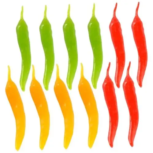 Produktbild: PRETYZOOM 24er-packung Pvc-chili-pfeffer-modelle Lebensechte Künstliche Paprika Chipotle-paprika Für Den Einsatz in Küche Restaurant Und Bildung