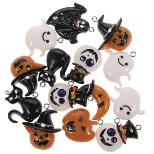 Produktbild: PRETYZOOM 28stücke Halloween Charms Für Schmuck Ohrringe Halsketten Schlüsselanhänger Und Zufällige Designs Für Kreative Dekorationen