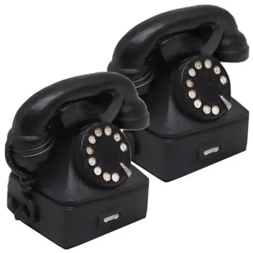 Produktbild: PRETYZOOM 2pc Vintage Telefon Ornamente Antike Für Home Office Jungen Und Mädchen Spielzeug