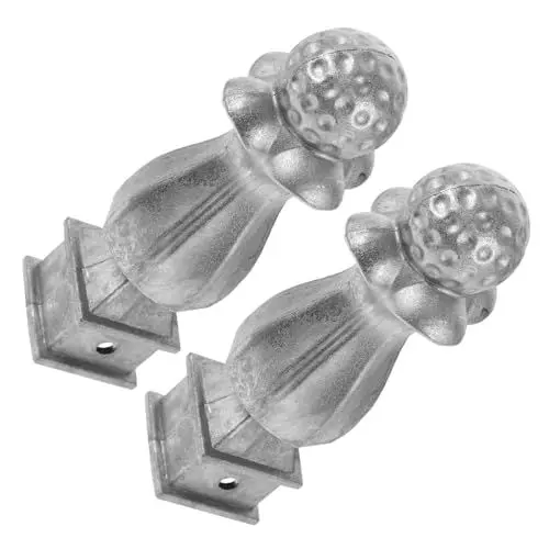 Produktbild: PRETYZOOM 2St Endstücke für Haushaltsgeländer Zaunabschnitte abdecken Zaunpfostenkappen Aluminiumzaunspitzen topflappen Quadratrohr Endstücke für Zaunpfosten Torabschluss Aluminiumlegierung