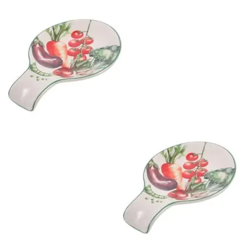 Produktbild: PRETYZOOM 2St Löffelablage für Gemüsestäbchen Utensilienhalter für Party Küche Schubladenteiler Essstäbchen zum einzug für den einzug Schalen mit Sojasauce Keramikschalen