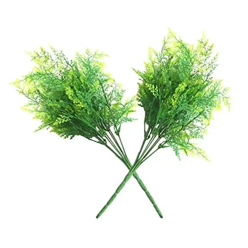 Produktbild: PRETYZOOM 2stücke Künstliche Farnblätter Grün Pflanze Simulation Von Farnpflanze Kunststoff Für Indoor Outdoor Dekoration Zimmer Büro Hochzeit