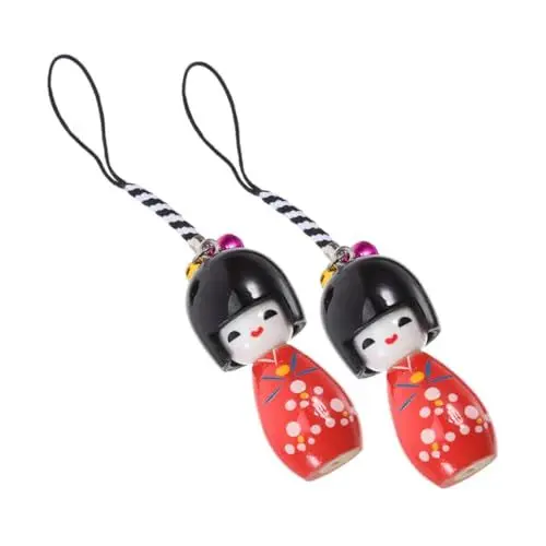 Produktbild: PRETYZOOM Japanische Kimono Puppe Schlüsselanhänger Set One Piece Merch Schlüsselanhänger Feng Shui Charm
