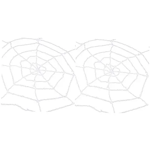 Produktbild: PRETYZOOM 2st Spukhausdekorationen Gruselige Spinnweben Im Freien -Requisiten Aschenbecher Für Den Außenbereich Dekorative Requisiten - Schmücken Weiß Halloween