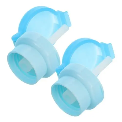 Produktbild: PRETYZOOM 2St Trinkhalmkappe für Mineralwasser trinkflasche für kinder Wasserflaschendeckel mit Strohhalm Strohhalmdeckel für Babywasserflaschen Kappe der Wasserflasche Kieselgel Blue
