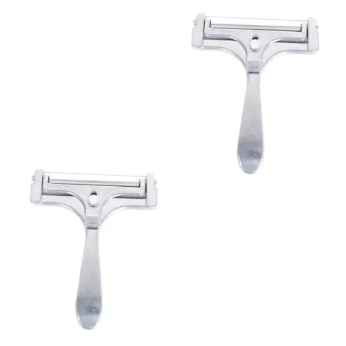 Produktbild: PRETYZOOM 2St Trüffelrasierer Trüffelschneider Hochleistungs-Käseschneider Creme-Käse Butter Käseschneider aus Aluminium einfacher Käsehobel Metall Aufschnitt Spatel Werkzeug Sandwich