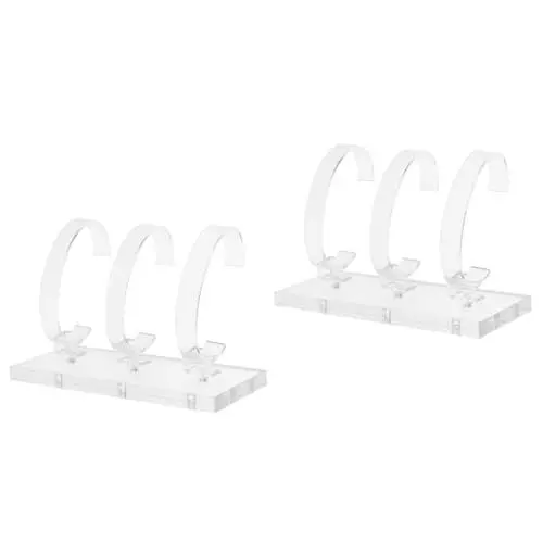 Produktbild: PRETYZOOM 2St Uhrenständer Schmuckdisplay uhrenhalter Armbanduhren Halterung Uhrenorganisator Displayhalter für Uhren Armbanduhrständer zur Präsentation Armbandständer Acryl Transparent