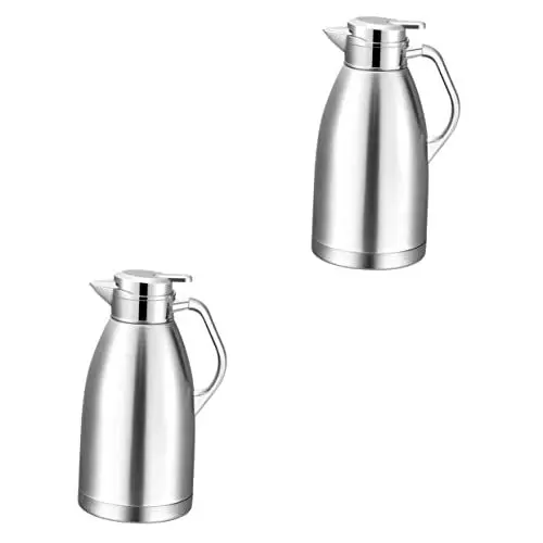 Produktbild: PRETYZOOM 2St Vakuum-Römertopf Vakuum-Heißwasserkrug Wasserkrug anfassen Camping-Kaffeekanne Wasserkessel isolierte Wasserflasche für zu Hause Camping-Wasserflasche Haushalt