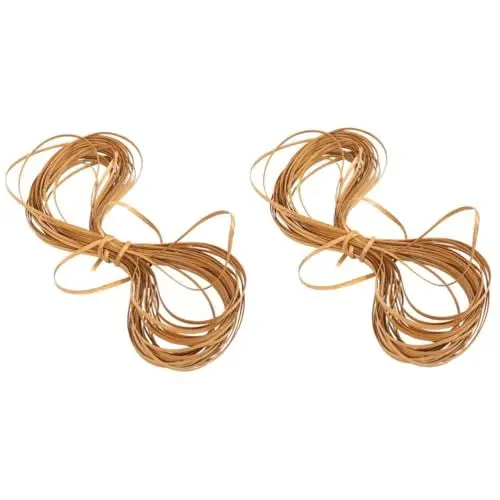 Produktbild: PRETYZOOM 2 Rollen Korbmöbel Mülltonne Rattankorb Rattanmöbel Stuhlsitz Reparatur Weidenkorb selber Machen gefälschte Rattanverzierung Balkon Stuhl reparaturmaterial Sport Light Brown