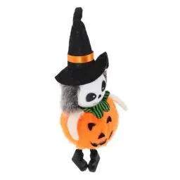 Produktbild: PRETYZOOM 2 STK Halloween-Anhänger Süßes oder Saures Partydekor Halloween-Stofftier Geisterspielzeug Puppendekor Halloween anhänger Halloween wanddeko Geisterverzierung Baumdekoration Orange
