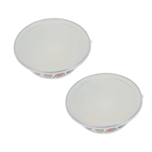 Produktbild: PRETYZOOM 2er-set Salatschüssel-set Mit Deckel Küchen-rührschüssel Für Salat Speisen-servierschüssel Nudelschüssel Aufbewahrungsschüssel