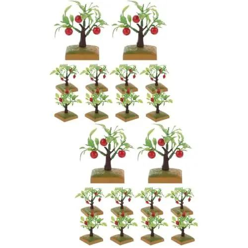 Produktbild: PRETYZOOM 2 Sätze Modellbaum-Requisiten Mini-modellbäume Orangenbaum Miniatur-modellbäume Realistischer Baum Gefälschter Obstbaum Fruchtmodell Projekt Plastik 10 Stück * 2