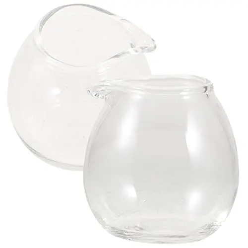Produktbild: PRETYZOOM 2 Stk Mini-Milchbecher aus Glas Cappuccino-Krug Mini-Kaffeekanne durchsichtig Spender glaskaffeetasse Transparenter Milchkrug wasserkanister wasserflasche Mini-Glaskrug mit Ausguss