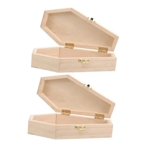 Produktbild: PRETYZOOM 2 Stück Box Halloween Sarg Box Kleine Schmuckschatullen Sarg Halloween Dekorationen Halloween Organizer Sarg Halskette Organizer Sargboxen Für Sarg Halloween Ringhalter
