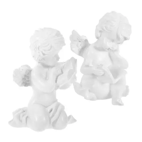 Produktbild: PRETYZOOM Engel Harz Skulptur Lesen Bücher Figurine Tarot Engel Dekoration Hause Ornament