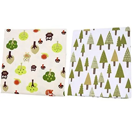 Produktbild: PRETYZOOM 2 Stücke Baumwollstoff Meterware Baumwolle Stoffpaket Quilten Stoffquadrate Patchwork Stoffe Paket DIY Stoffreste zum Nähen für Kinder Anfänger(Zufälliger Stil)