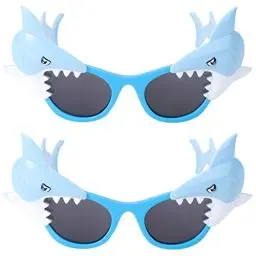 Produktbild: PRETYZOOM 2 Stücke Weihnachten Brille Hai Form Halloween Partybrillen Geburtstag Spaßbrille Lustige Sonnenbrille Xmas Foto Requisiten Verkleidung für Kinder Erwachsene Kostüm