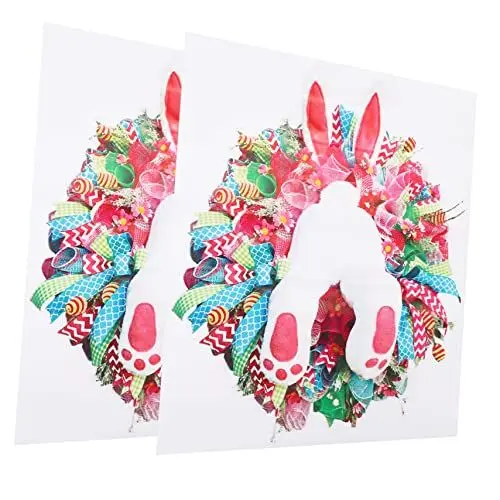 Produktbild: PRETYZOOM 2st Aufkleber Ostern-wanddekoration Tapeten Für Den Haushalt Lichthausdekorationen Für Zu Hause Wandtapete Wandtattoos Mit Ostereiern Wandtattoo Osterhase Heimdekoration Pvc