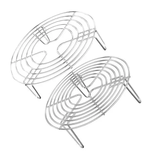 Produktbild: PRETYZOOM 2st Eierdampfer Eierhalter Dünsteinsatz Für Töpfe Dampfgarer Runder Dampfständer Dampfschale Edelstahl Runder Rost Zum Backen Grill Edelstahl 304 7c Runden Bilden