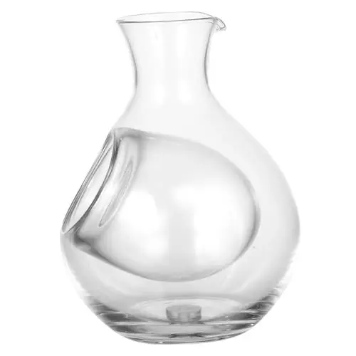Produktbild: PRETYZOOM 2st Eiskrug Sieb Stand Japanische Weinflasche Whiskey-schnapsspender Weinausgießer Karaffe Weindekanter Mit Deckel Belüften Sake-gläser Weinzubehör Bleifreies Glas Weiß