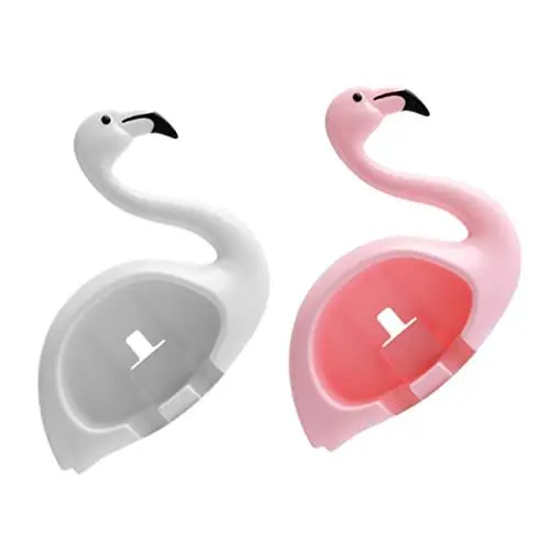 Produktbild: PRETYZOOM Zahnbürstenhalter in Flamingo-Form Für Die Wandmontage Stabil Bezaubernd Für Jungen Und Mädchen Erwachsene