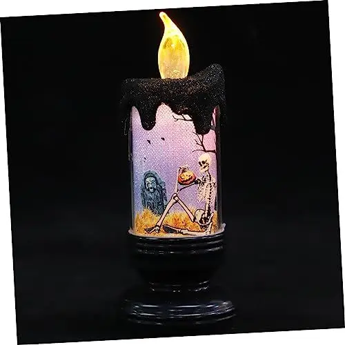 Produktbild: PRETYZOOM 2st Halloween-requisiten Halloween-partykerzen Halloween-innendekorationen Batterie Fensterkerzen Halloween-led-kerzen Halloween-kerzenlicht Plastik Dekorative Lichter Elektrisch