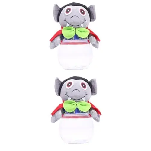 Produktbild: PRETYZOOM 2st Klare Bonbongläser Halloween-bonbonglas Desktop-ornament-dekoration Halloween Party Container Dekorativer Süßigkeitenbehälter Süßigkeitenglas Plüschtier Kürbis
