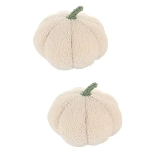 Produktbild: PRETYZOOM 2st Kürbis Kissen Gefüllte Kürbiskissen Kürbisförmiges Kissen Entzückender Wurf Weiches Dekokissen Halloween-Kissen Dekoration Schöner Kürbis Kürbiskissen Kürbis Zurück Samt