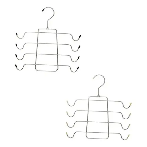 Produktbild: PRETYZOOM 2 Stücke Platzsparende Faltbare Kleiderbügel Multilayer Sling Rack für Kleiderschrank Unterwäsche