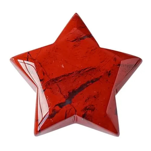 Produktbild: PRETYZOOM 2st Rohstein Aus Rotem Jaspis Palmenmond Kristallfelsenperle Vasenfüllstein Sternförmiger Schmuck Taschenkristall-quarzstein Stein Für Heimwerker Sternform Zubehör Kristallstein