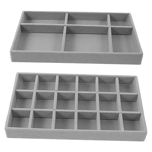 Produktbild: PRETYZOOM Schmuckplatte Organizer 2 Stück Ohrringhalter Halskette Organizer Box Für Handwerk