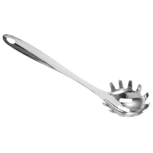 Produktbild: PRETYZOOM 2st Spaghetti Nudeln Servierlöffel Aus Metall Kochen Skimmer Nudelgabeln Küchensieb Kochlöffel Aus Metall Wok-spatel Aus Silikon Kelle Heißer Topf Hot-pot-löffel