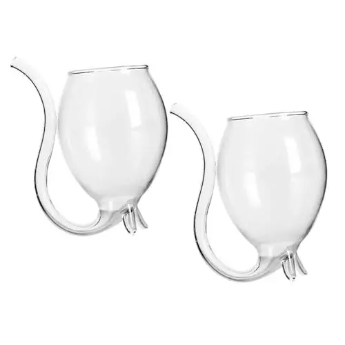 Produktbild: PRETYZOOM 2st Vampirkelch Kleiner Saftbecher Moderne Weingläser Klarer Wasserbecher Coole Weingläser Trink Gläser Lustige Cocktailgläser Partybecher Wein Trinkbecher Klare Becher Glas