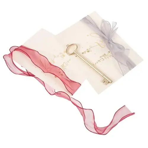 Produktbild: PRETYZOOM 2stücke Hochzeitsversprechen Karten Stilvolle Vow Cards Mit Satinband Für Braut Und Bräutigam Hochzeitsaccessoires Aus Hochwertigem Papier Stilvolles Hochzeitsgeschenk Zur