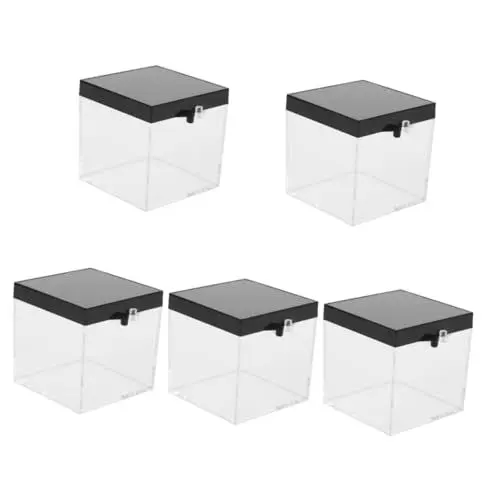 Produktbild: PRETYZOOM 30 Stk Mineralische Standardbox Mineralien-Display-Boxen Sammlerstück-Displayboxen Probenvitrine Klarsicht-Probenetui Mineralienvitrine für Mineralien Acryl